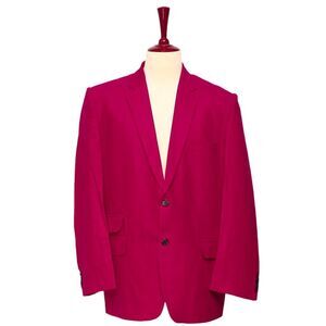 Mens Blazer Burgundy 100% Wool Lined Formal Party Jacket Wedding Sport Coat 42R